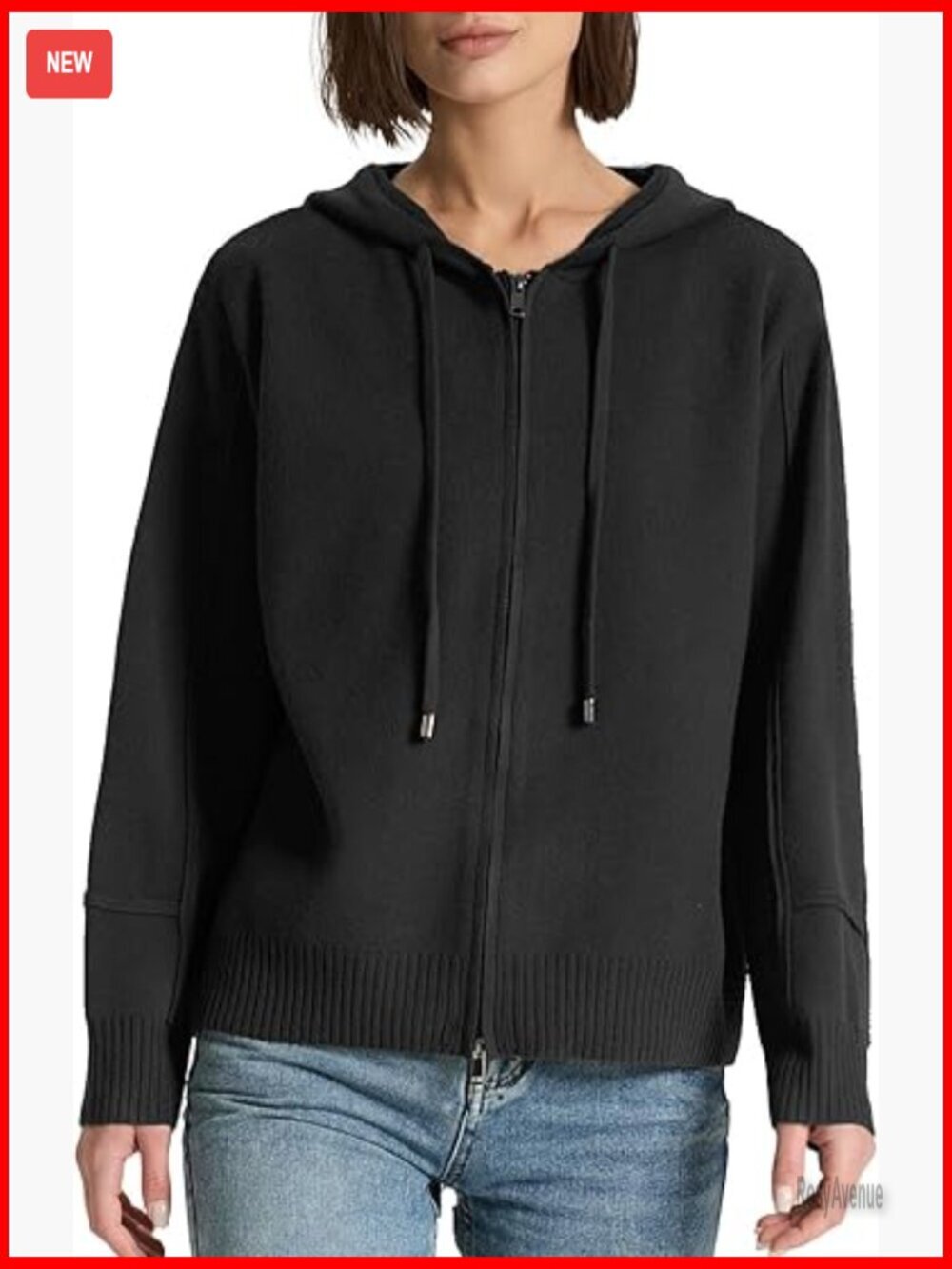 Full Zip Up Hoodie Soft Knit Cardigan Drawstring Long Sleeve Oversized Casual